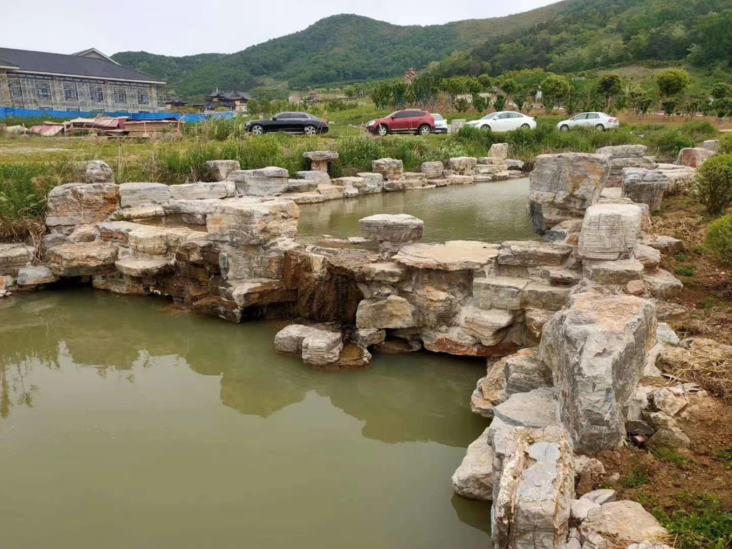 万吨千层石假山石产地批发 假山制作 假山工程 黑石头观赏石 枯山水景观石 园林石灵璧石