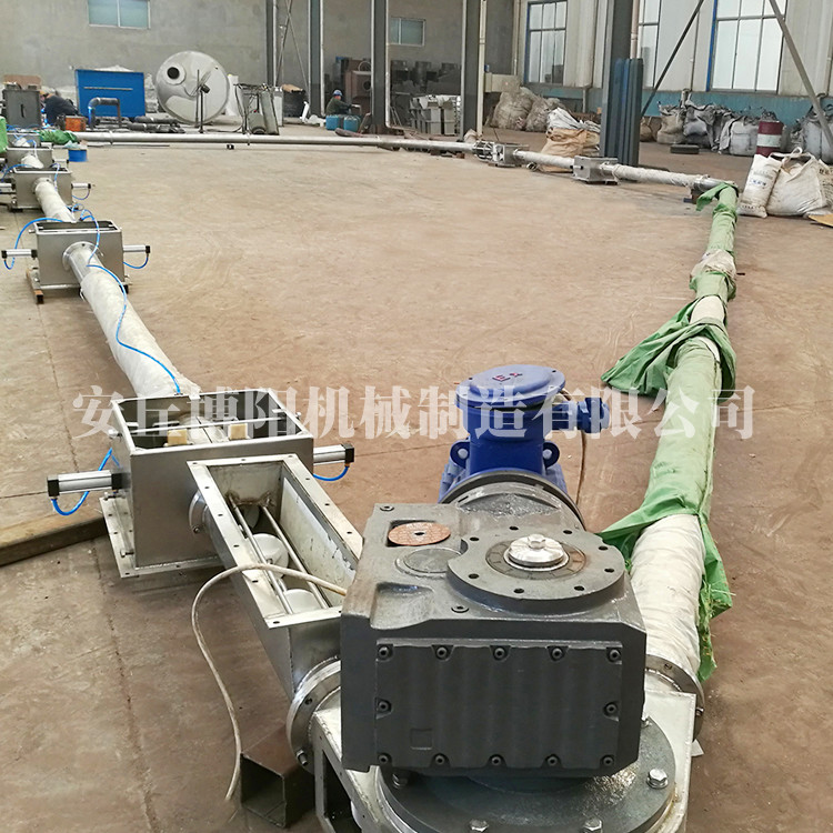 锌粉Z型链管输送机    河南管链式输送      管链输送定点投料