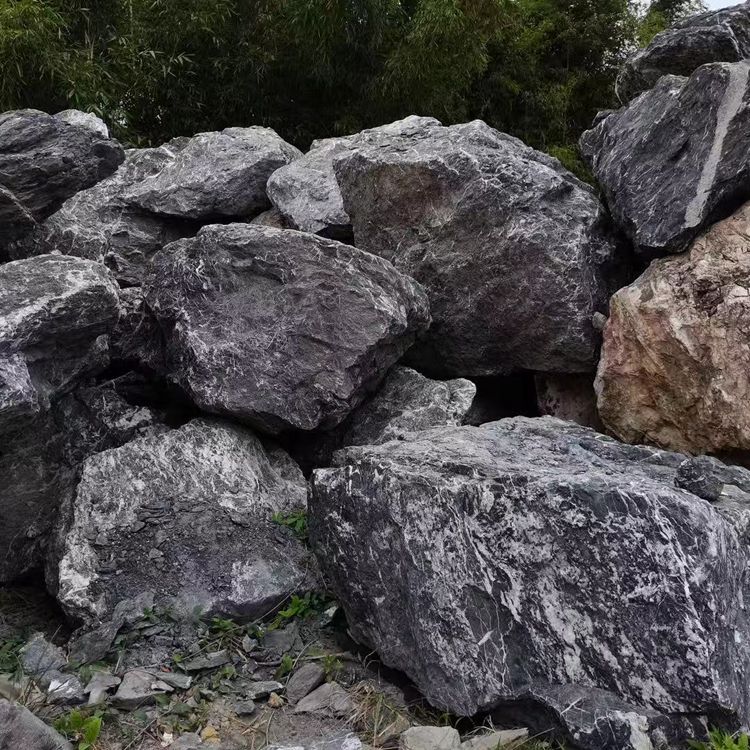 万吨千层石龟纹石产地批发 假山工程 太湖石黑山石  规格齐全 可多选