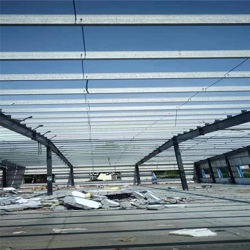 山东厂家生产收售 二手钢结构材料  各种尺寸旧二手钢结构厂房