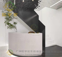 佛山欧宇宏厂家直供 辽宁酒店售楼部背景墙玄关隔断 沈阳餐厅别墅不锈钢屏风定制 公司卫生间隔断蜂窝板