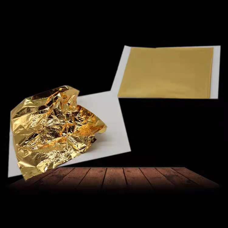 销售【手抓B金箔-14厘米金梓金箔厂 皱贴装修贴顶金泊纸仿金箔纸