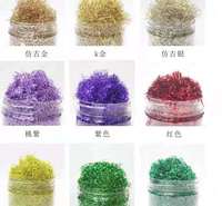 金梓各色彩色金箔丝 美甲金箔丝 工艺绘画金箔丝 镭射金箔丝