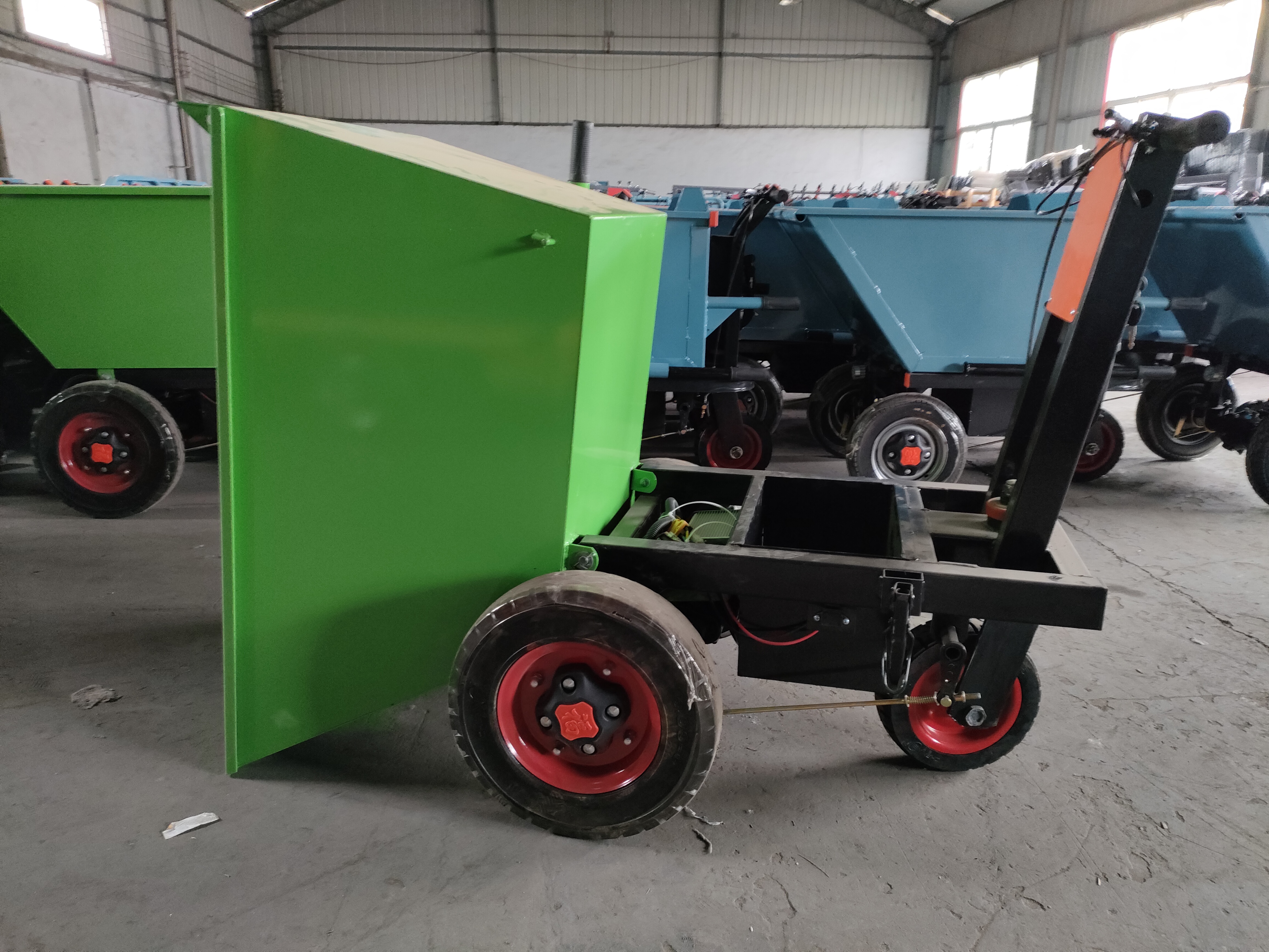  兴胜机械 电动手推灰斗车加重款 农用载重拉砖三轮车 量多从优