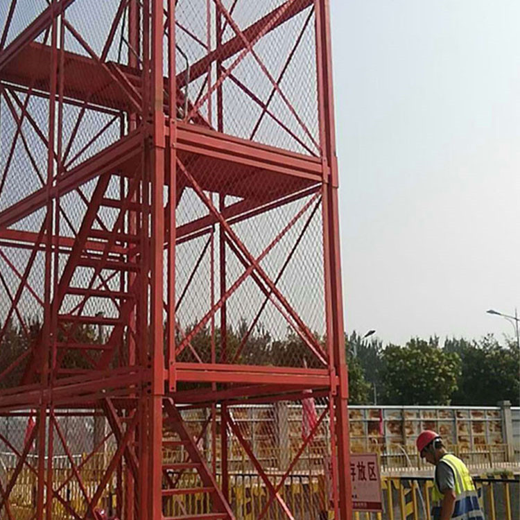 铁路施工安全梯笼 工地用Z字型梯笼 长期供应 挂网式安全梯笼 质量可靠