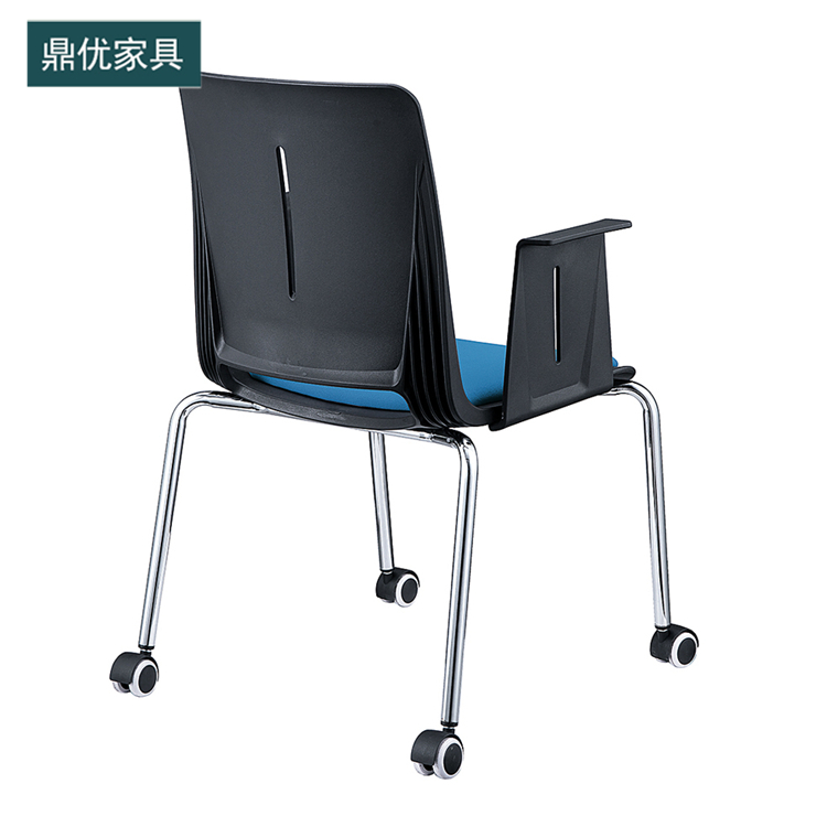 四脚塑料学生椅，创客教室组合桌椅，办公会议椅厂