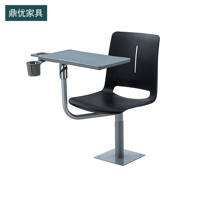 学校大型活动阶梯教室椅，时尚高端培训连排椅，带写字板学生椅