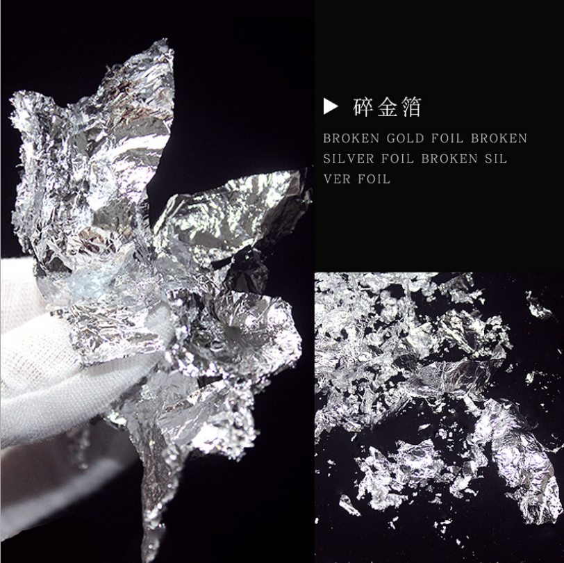 天花绘画贴碎金箔 装饰金箔厂家金银箔 质优86碎金箔 美甲碎银箔 