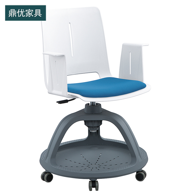 佛山鼎优品牌学生课桌椅，学生学习带写字板椅，会议室互动交流椅
