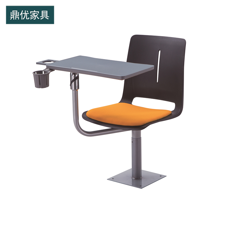 智慧教室桌椅，阶梯音乐教室学生椅，固定带写字板办公椅厂家直销