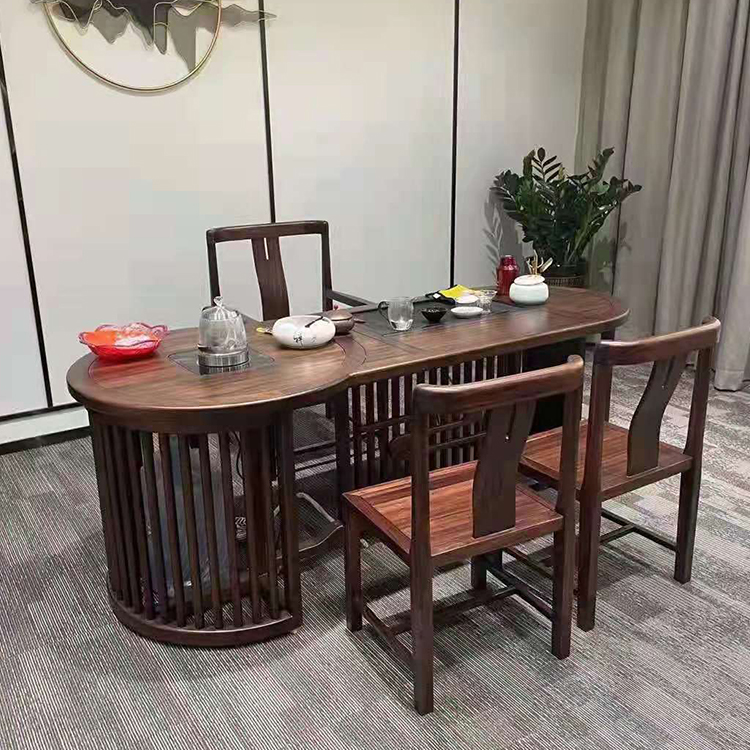 中式实木茶台茶桌椅组合 沈阳办公家具