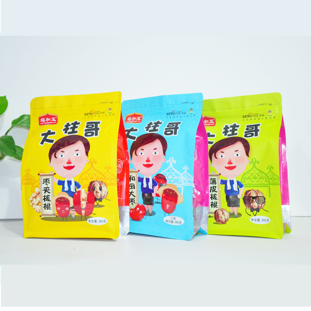 枣夹核桃包装袋 薄皮核桃包装袋干果特产八边封自立包装袋 加工定制彩印食品包装袋