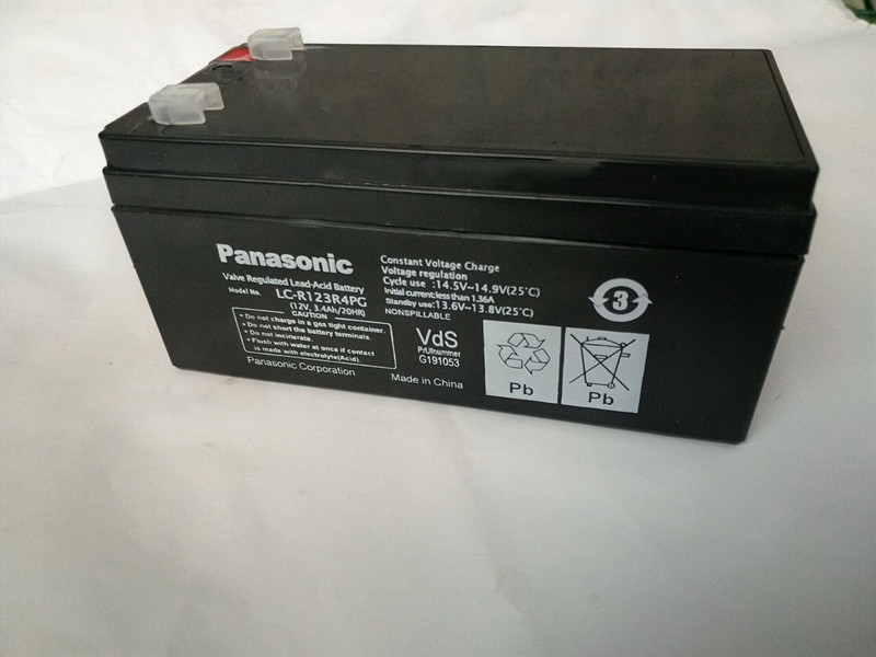 Panasonic松下蓄电池LC-R123R4PG 12V3.4AH医疗设备 电梯 应急电源 UPS