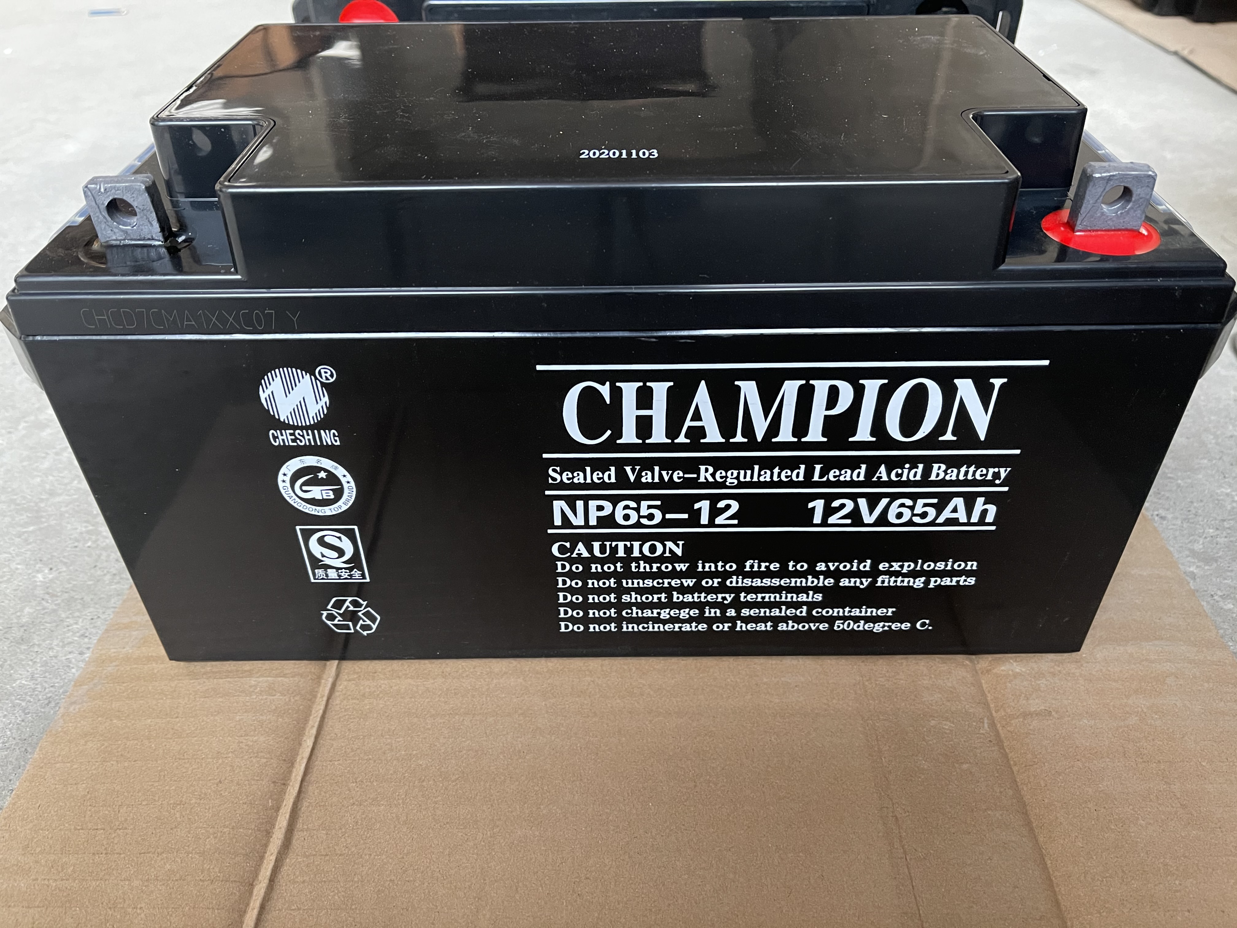 CHAMPION蓄电池NP65-12 12V65AH 机房工业电池现货供应包邮