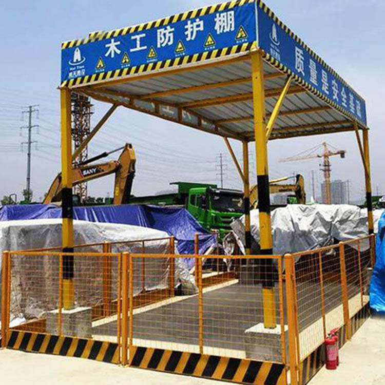 按需定制 双立柱钢筋棚 工地防护棚 工地施工安全防护棚 贴心售后