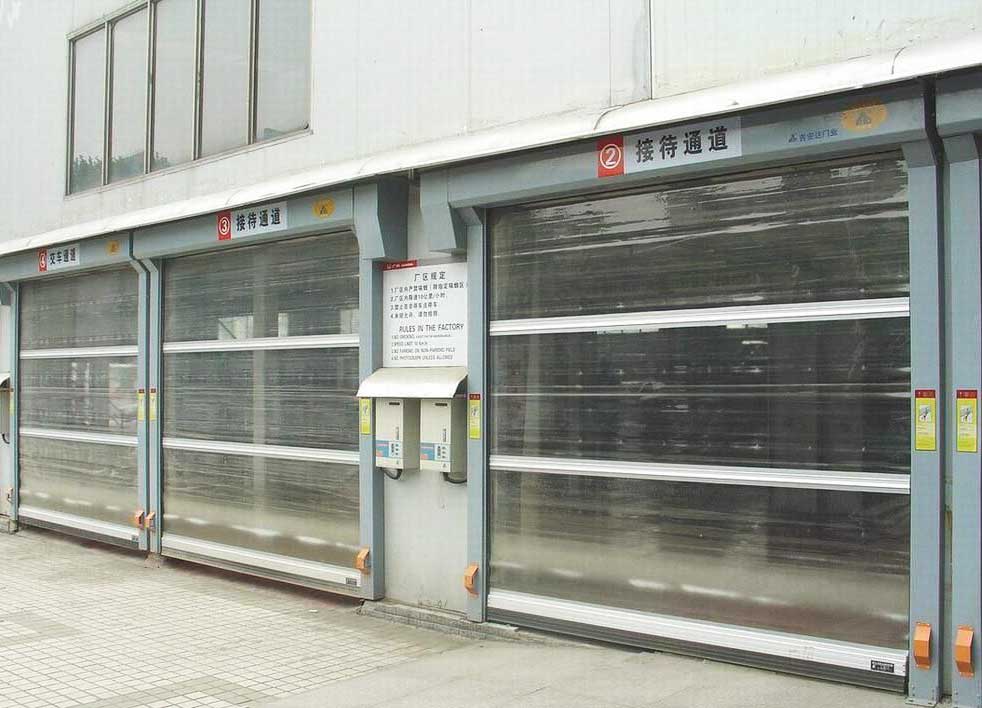 透明快速卷帘门 南京工业提升门 雷达感应自动升降门