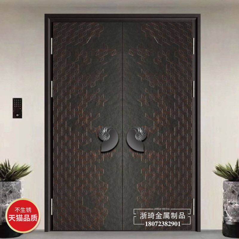 铸铝门 农村别墅大门 入户门 铜门 花园别墅庭院门