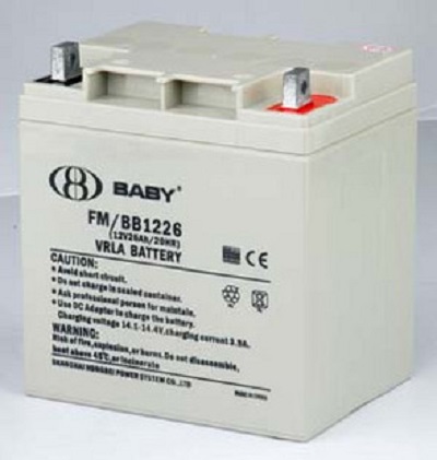鸿贝蓄电池FM/BB1226 12V26Ah 铅酸免维护蓄电池 机房太阳能用