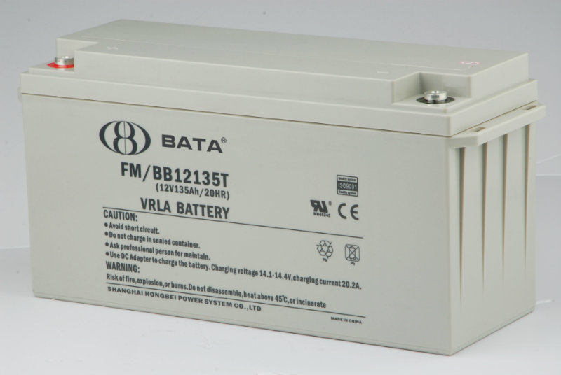 鸿贝蓄电池FM/BB12135T 12V135Ah 铅酸免维护蓄电池机房UPS用