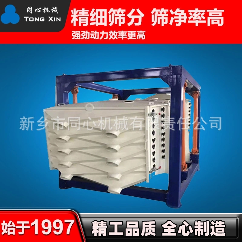 新乡同心生产陶粒砂筛分方形摇摆筛可定制化工颗粒大产量振动筛方形摇摆筛