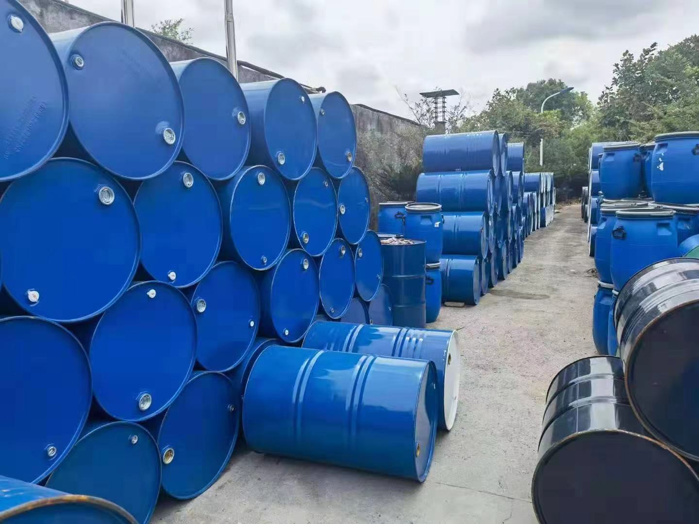 批发供应200L圆形二手油桶 化工涂料包装开口铁桶 防锈化工桶