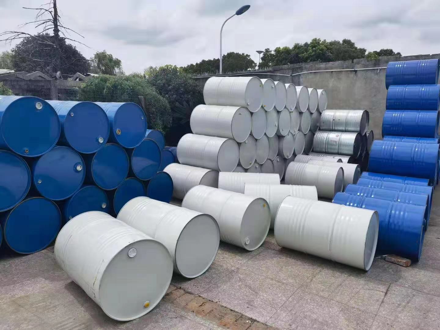 批发供应200L圆形二手油桶 化工涂料包装开口铁桶 防锈化工桶