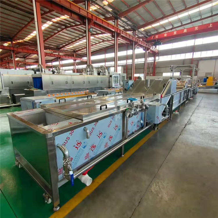 316不锈钢材质藕片漂烫机 腌渍土豆片护色加工流水线 袋装清水藕片杀菌机