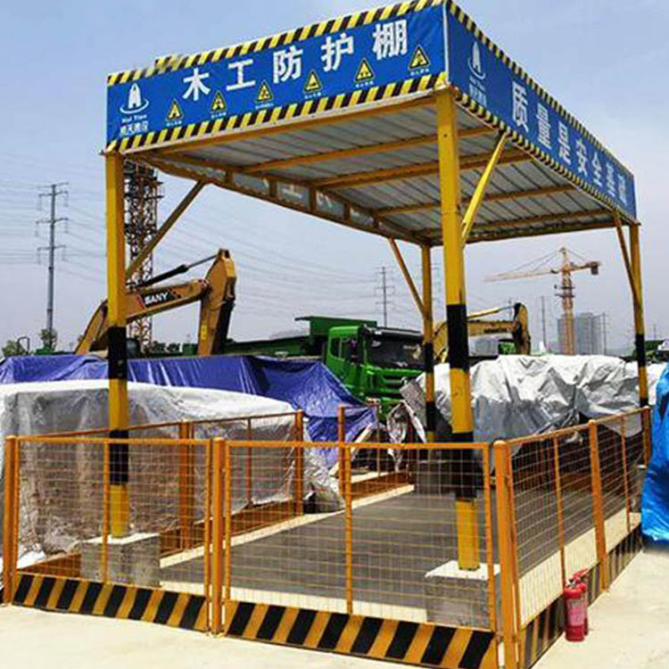 现货供应 工地防护棚 定型化工地钢筋堆放棚 钢筋加工棚
