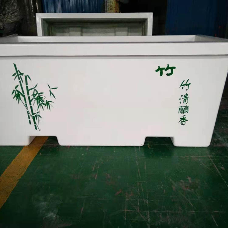 定制 户外高架桥长方形花箱 室外移动玻璃钢花盆 景观花箱  价格合理