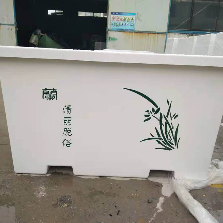  定制 户外高架桥长方形花箱 景观花箱 玻璃钢花盆 优良选材