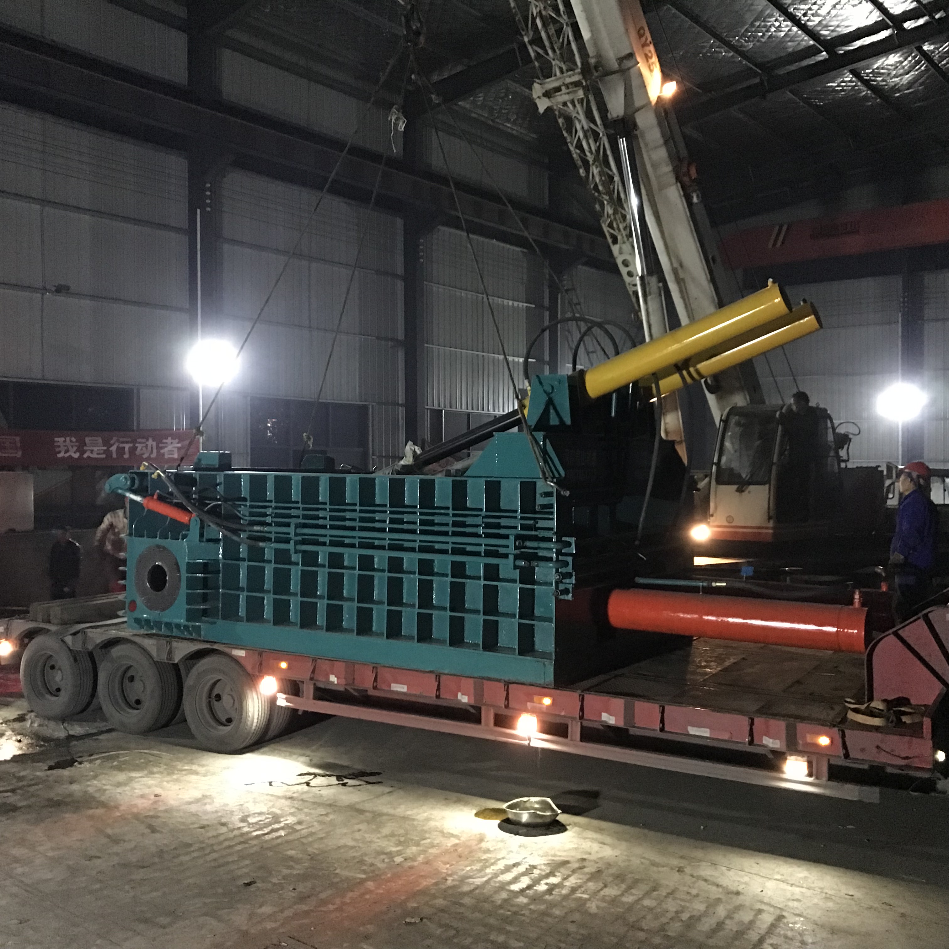 吉林废铁屑铝屑打包机125吨金属打包机报价