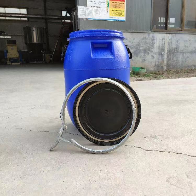 60L大口圆塑料桶 60L抱箍桶 60l法兰桶