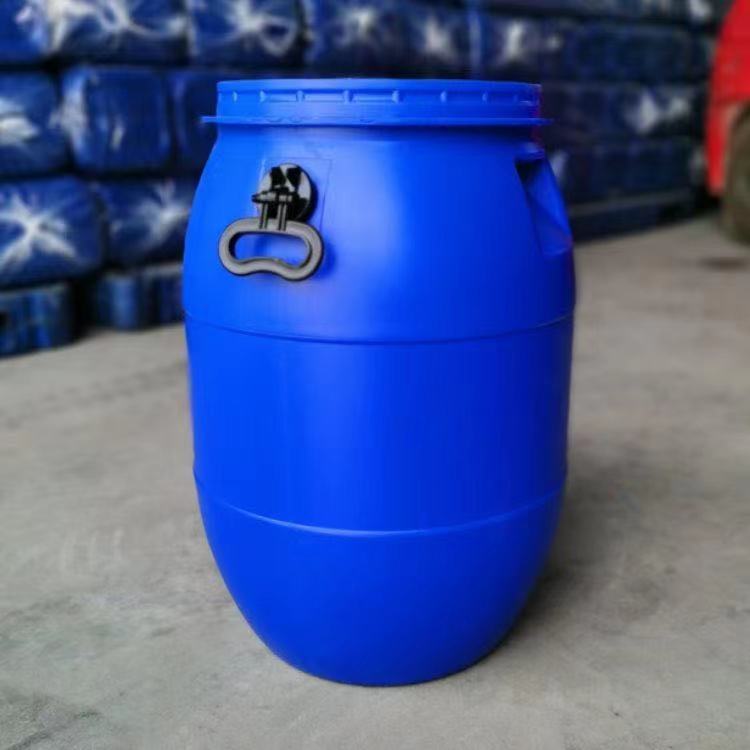 厂家直销120L法蓝桶 120L塑料桶 化工桶开口桶抱箍桶耐酸碱桶水桶
