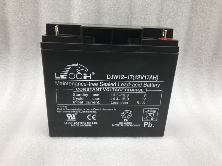 LEOCH理士蓄电池DJW12-17 12V17AH免维护三菱电梯消防主机