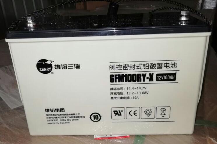 SENRY三瑞蓄电池6FM100RY-X 12V100AH 正品包邮 质保三年