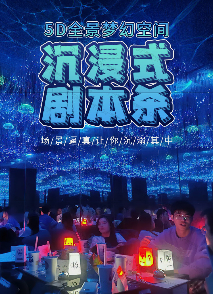 7D沉浸式环幕展厅投影剧本杀数字创意3D互动融合投影