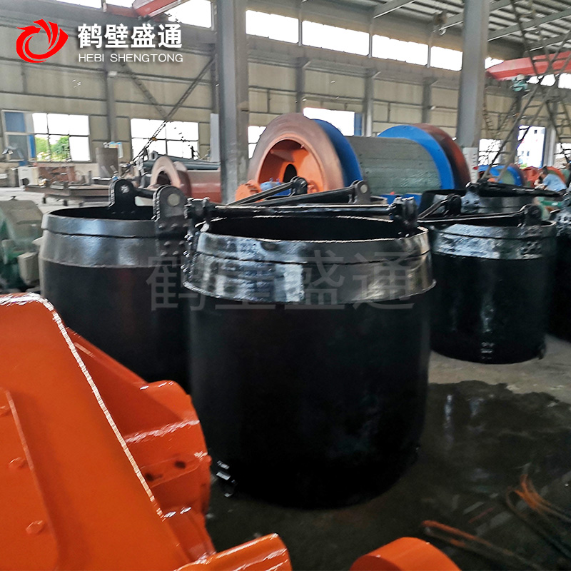 直井1方矿用挂钩吊桶 3方底卸式吊桶 矿石桶质量厚实