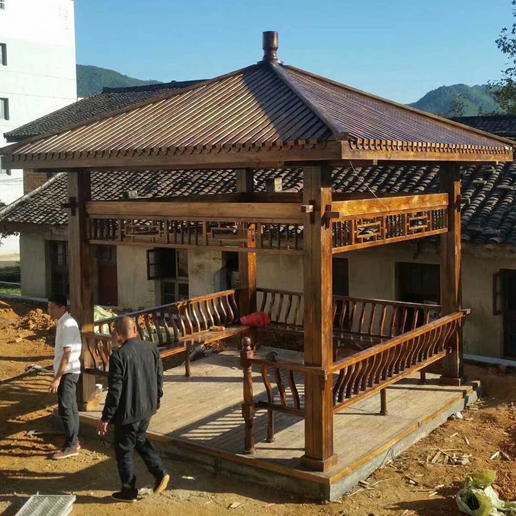 防腐木凉亭 碳化防腐木凉亭 实力厂家
