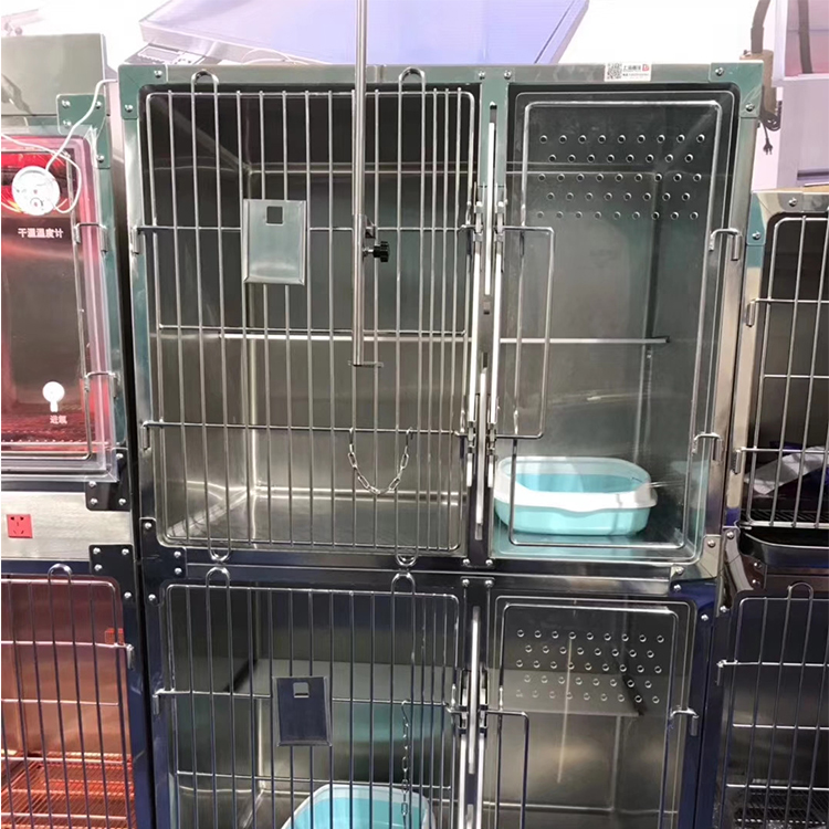 不锈钢高档宠物猫笼猫别墅大型猫舍家用宠物店用