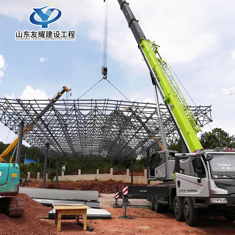 网架加工 商场展览馆网架 友耀钢结构网架工程定制安装