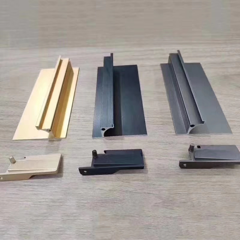 免打孔橱柜拉手定制 新款衣橱拉手批发 五金拉手工厂 顶佳铝业