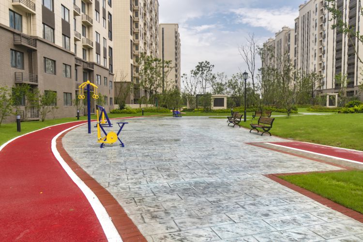 压模地坪 压花地坪 水泥路面压模 虹彩建材
