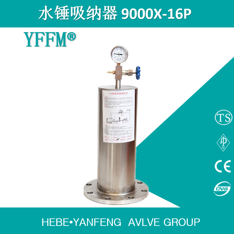 厂家直销盐丰牌水力专用9000X-DN150-16P水锤吸纳器 304不锈钢材质 可定制长度