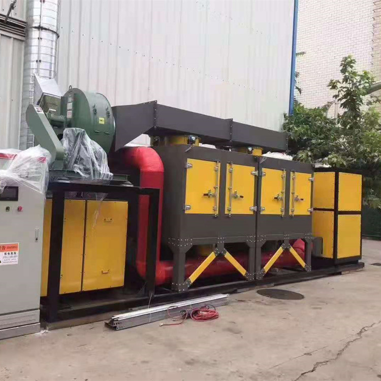 广东制衣厂面料定型机废气治理催化燃烧设备 鞋面定型机催化燃烧废气处理设备