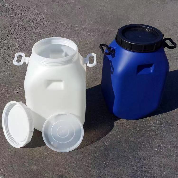  批发蓝色堆码工业方桶 塑料化工桶 带盖25升塑料桶