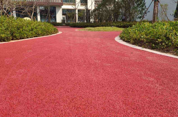 山西艺术透水路面增强剂 生态透水路面 虹彩透水地坪材料价格