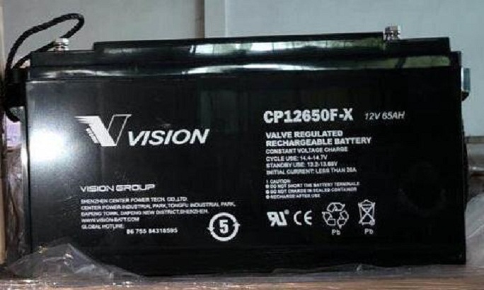 VISION威神蓄电池CP12650F-X 12V65Ah 大型UPS和计算机备用电源专用