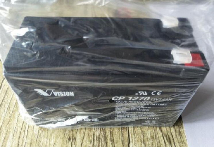 VISION威神蓄电池CP1270 12V7.0Ah 电梯\门禁\消防主机UPS电源应急用