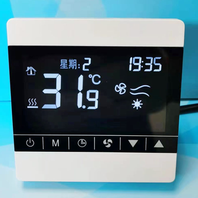 中央空调液晶温控器wifi手机控制面板调速开关遥控盘管酒店宾馆办公楼用