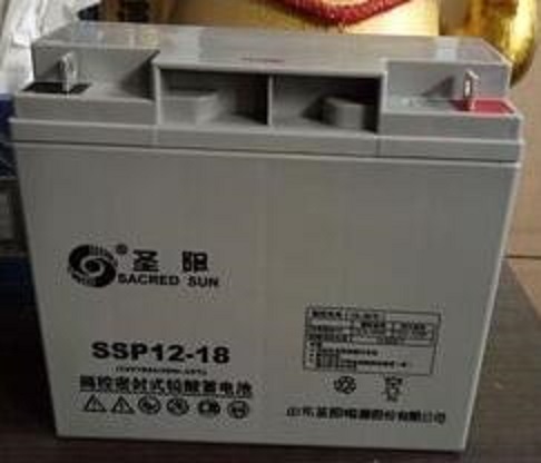 山东SACREDSUN圣阳蓄电池SSP12-18 12V18Ah机器内置消防UPS用/风力发电储能